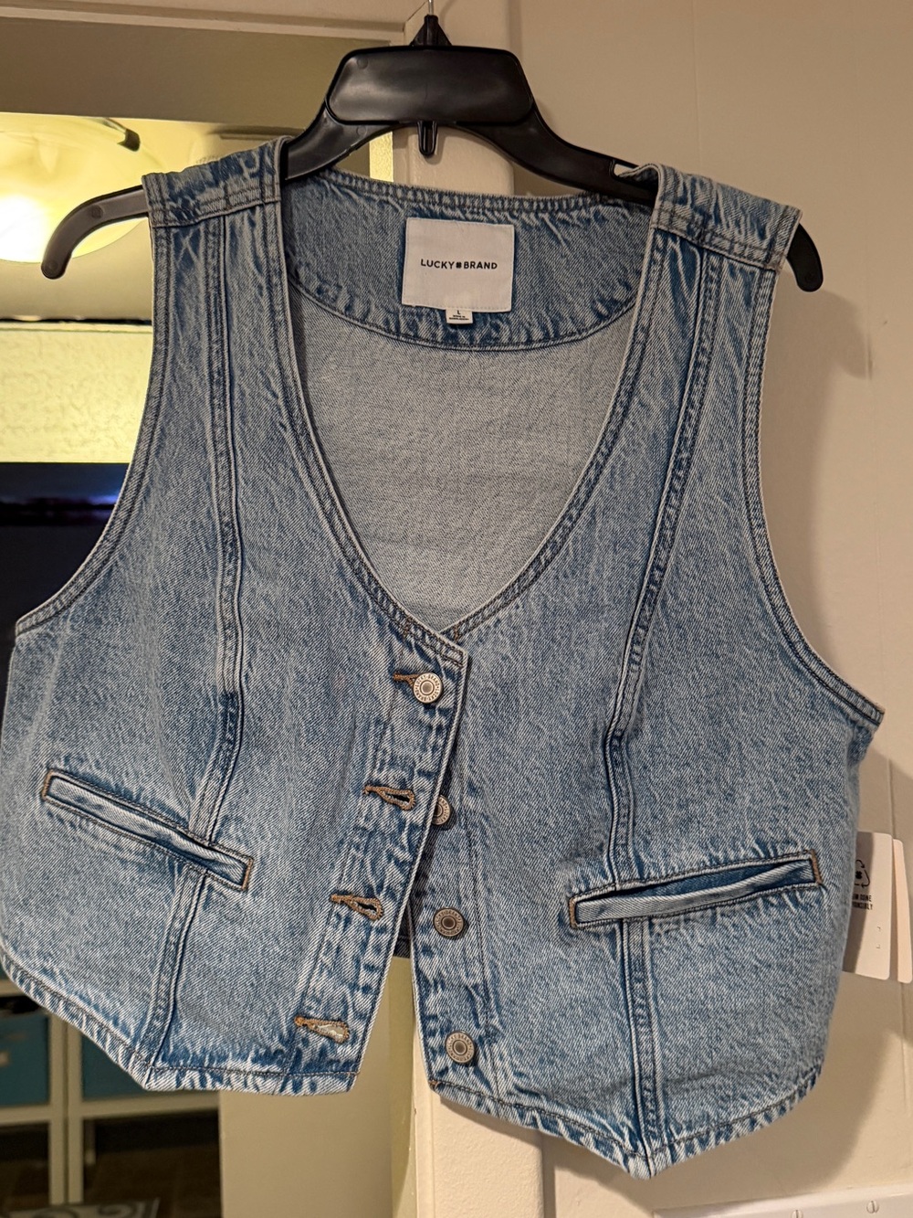 Lucky Brand Light Blue Denim Vest